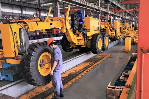 Línea de producción de motoniveladoras