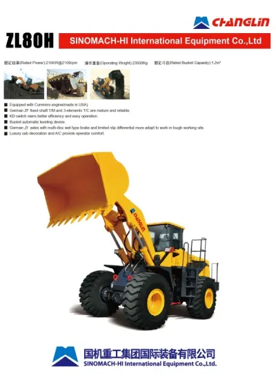 Cargadora de ruedas ZL80H