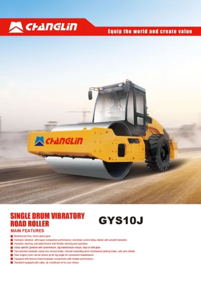 Compactador vibratorio de un tambor GYS10J