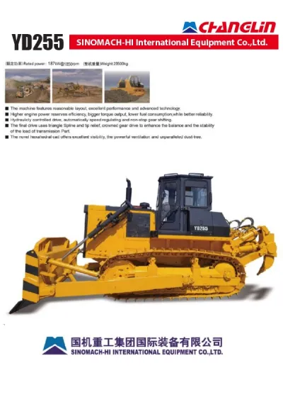 Bulldozer hidráulico sobre orugas YD255