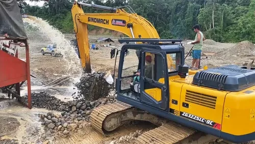Excavadora de cadenas ZG220 para dragado de ríos