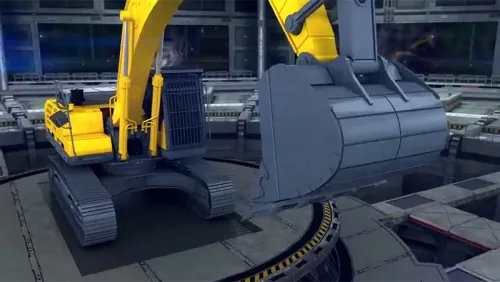 Animación 3D de la excavadora de cadenas ZG380